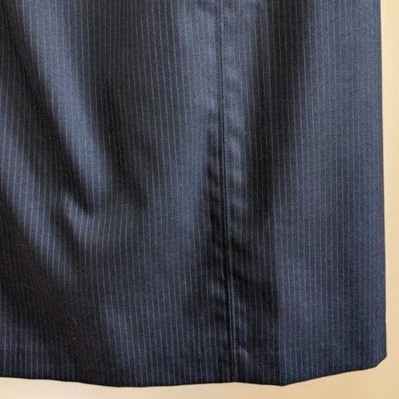 Classic Sheath Dress NEW Sleeveless, Pin-stripe Blue Suiting, Smooth, Lands' End - Picture 8 of 16